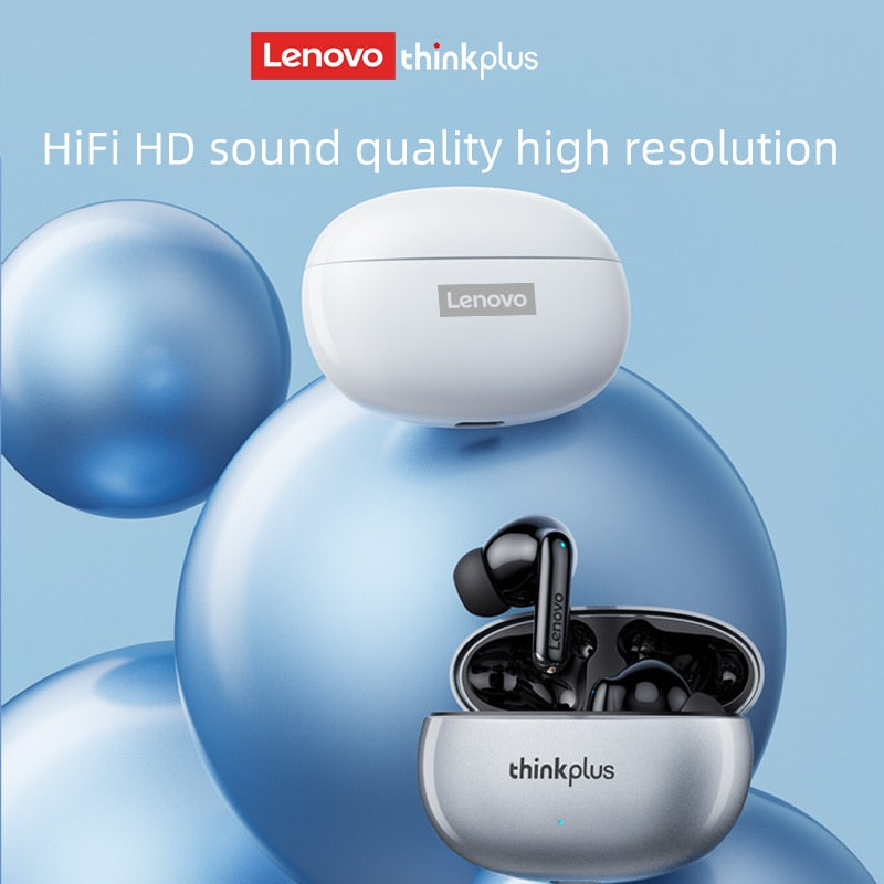 NEW Lenovo Wireless Earphone Bluetooth 5.3 Dual Stereo Noise Reduction Bass Touch Control Long Standby headset